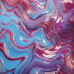 Iridescent wavy metallic texture background. Liquid metal Texture.