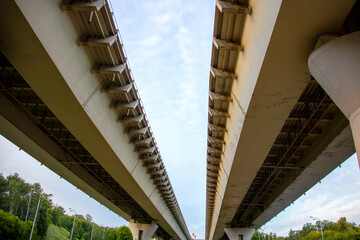 road bridge view from below