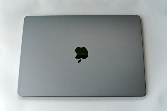 Close-up high angle view of laptop Apple Macbook Air 2023 M2 8-Core, 15.3&rdquo;, 16G RAM, 512GB SSD, 10-Core GPU, 70W. Photo taken July 3rd, 2023, Zurich, Switzerland.