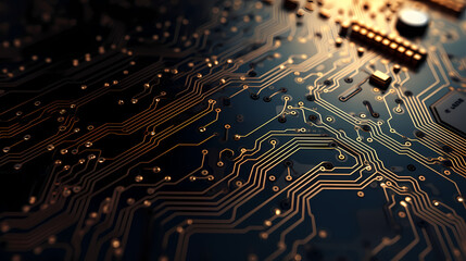 3D Render: Circuit Board Detail.
Generative AI