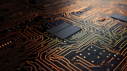 3D Render: Circuit Board Detail.
Generative AI