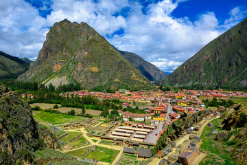 Ollantaytambo village in Sacred Valley, Cusco, Peru