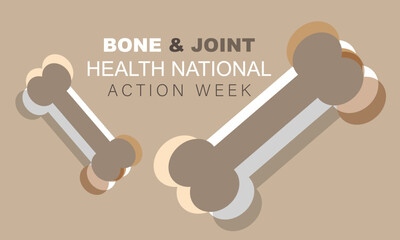 Bone and joint health national action week. background, banner, card, poster, template. Vector illustration.