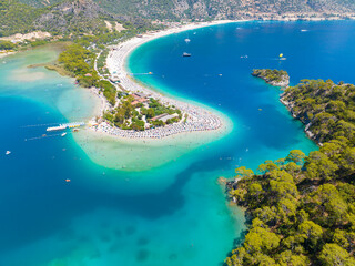 Oludeniz beach, Blue Lagoon aerial, Turkey