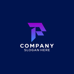 Letter P Simple Monogram Logo