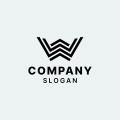 Letter WW Simple Monogram Logo