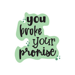 quote  promise design lettering motivation