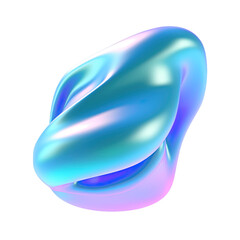 3D Abstract Shape of Gradient Colors