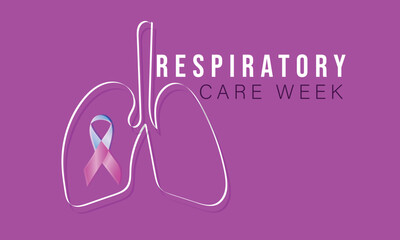 Obraz na płótnie Canvas Respiratory Care week. background, banner, card, poster, template. Vector illustration.
