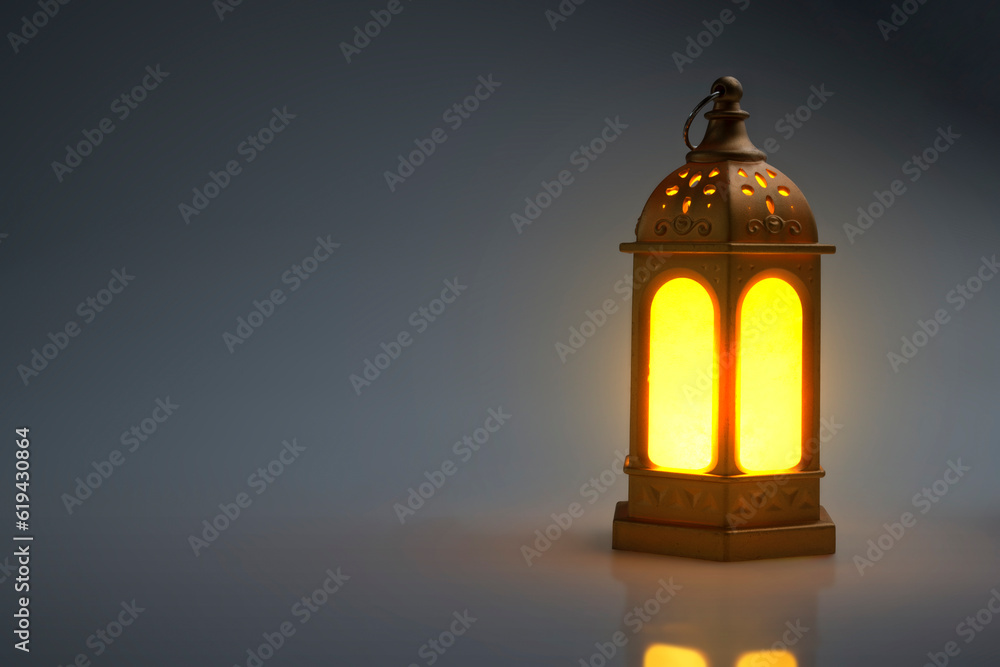 Wall mural Arabic lamp with bright light