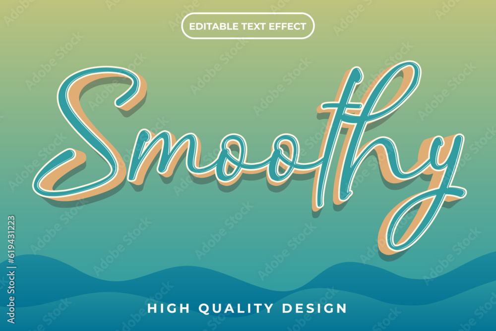 Poster editable text effect smoothy