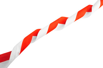 Obraz premium Ribbon with the red and white color of the Indonesian flag