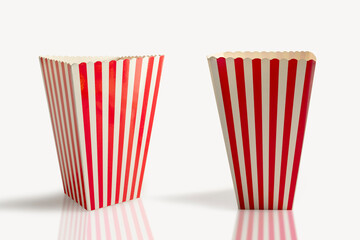 Paper container with striped color