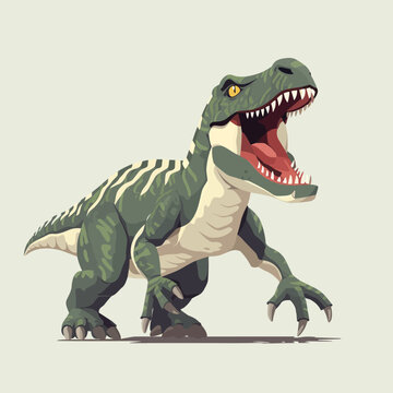 Giganotosaurus vector flat minimalistic isolated illustration