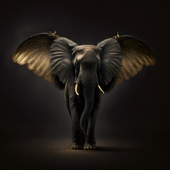 Black golden elephant