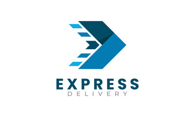 Fast express arrow modern logo vector design
