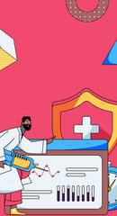 Medical Characters Anti-epidemic Flat Vector Concept Operation Hand Drawn Illustration

