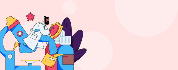 Medical Characters Anti-epidemic Flat Vector Concept Operation Hand Drawn Illustration
