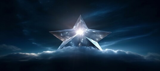 Bethlehem star shining in the sky, generative ai