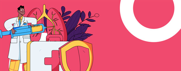 Medical Characters Anti-epidemic Flat Vector Concept Operation Hand Drawn Illustration
