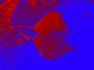 Abstract background in red and blue, with a spectacular rhythm and inserts. Surrealistic image in a modern style. For your art projects and works.