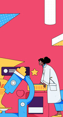 Medical Characters Anti-epidemic Flat Vector Concept Operation Hand Drawn Illustration
