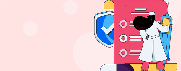 Medical Characters Anti-epidemic Flat Vector Concept Operation Hand Drawn Illustration
