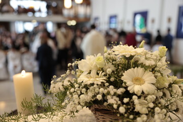 blumenstrauss kirche konfirmation kommunion glauben