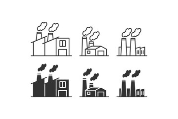 Factory, engineer, industry, building, engineer icon set. Vector illustration design.