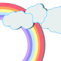 rainbow and clouds