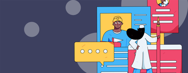 Medical Characters Anti-epidemic Flat Vector Concept Operation Hand Drawn Illustration
