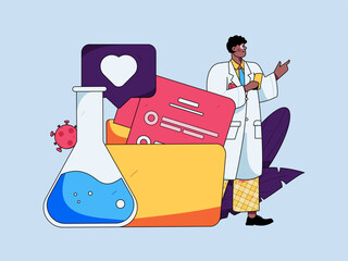 Medical Characters Anti-epidemic Flat Vector Concept Operation Hand Drawn Illustration
