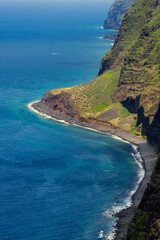 Coast of Ponta do Pargo on the island Madeira, Portugal.