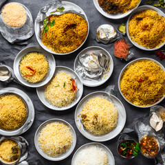 Plates of biryani looking delicious, 4k illustration , hyper realistic
