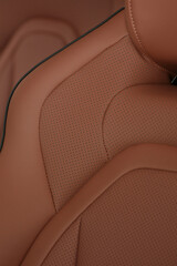 Interior detail of lux saloon / leather