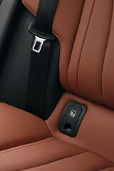 Interior detail of lux saloon / leather