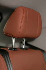 Interior detail of lux saloon / leather