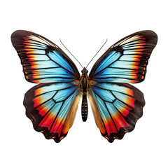 Fototapeta na wymiar Rare, beautiful colored butterfly on a transparent background.