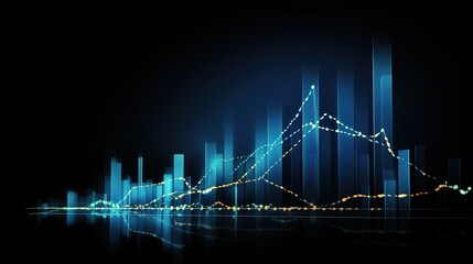 Stock market or forex trading graph in graphic concept perfect for financial investment or business idea and all art work design. Background in finance, in summary. generative ai