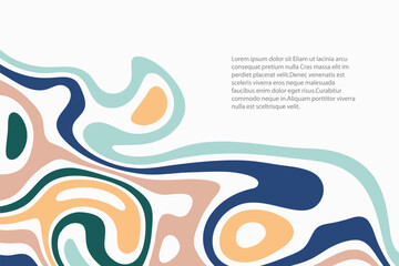 Abstract fluid creative templates with dynamic linear waves on white background.