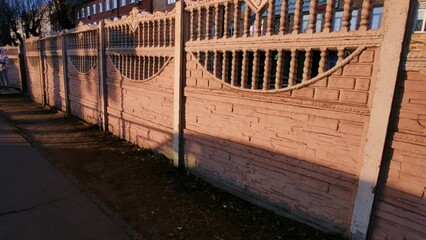 The shadows of cars at the golden hour