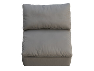 Modern gray fabric upholstery chair. 3d render.
