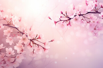 sakura on pink background