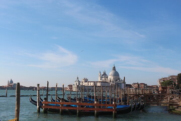 Venice city, gondolas, churches, tourists, canals.. Venice Italy