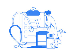 Medical Characters Anti-epidemic Flat Vector Concept Operation Hand Drawn Illustration
