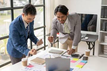 Business Consulting meeting working and brainstorming new business project finance investment concept.