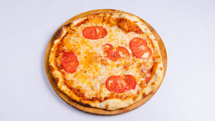 Pizza margarita top view