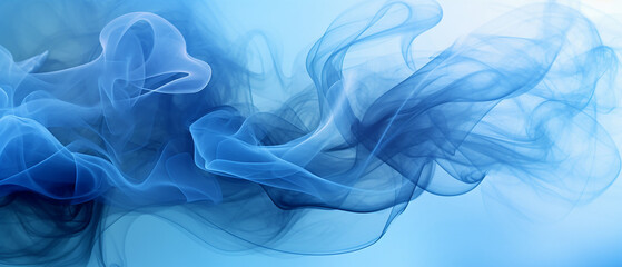 blue smoke on white background 3d volumetric texture background. generative AI