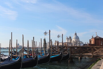 Obraz na płótnie Canvas Venice city, gondolas, churches, tourists, canals.. Venice Italy