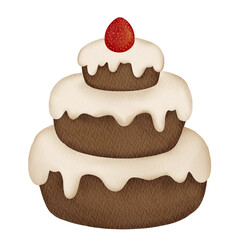 strawberry cake illustration  